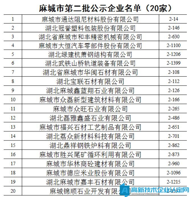 喜讯！麻城市新增63家国家级高新技术企业